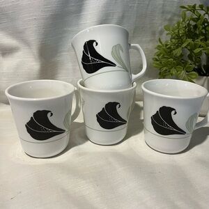 Black Orchid Corelle by Corning set of 4